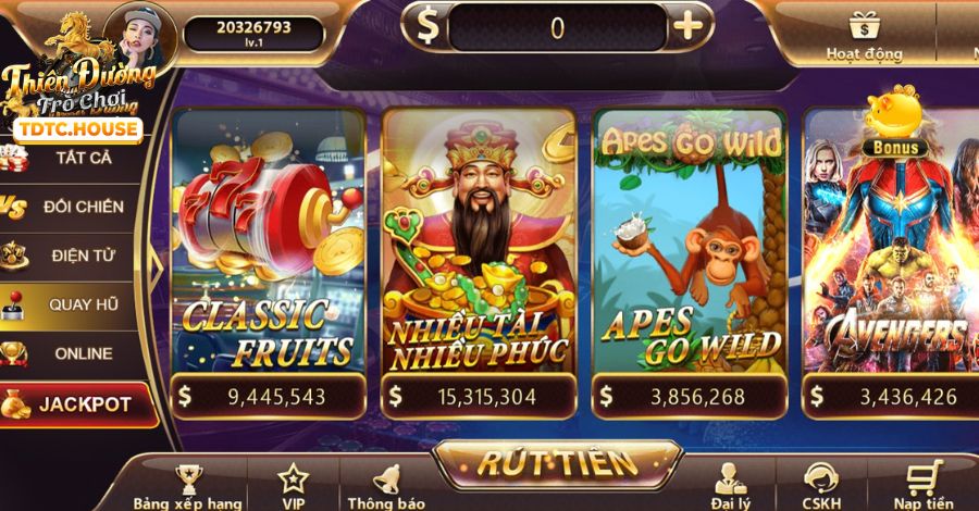 Slot game e88 với các máy đánh bạc đầy màu sắc và biểu tượng jackpot.